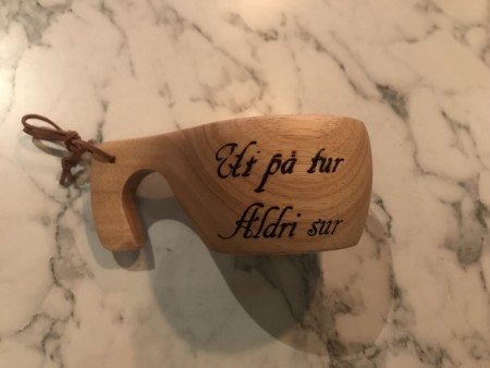 Trekopp/Turkopp med gravert navn